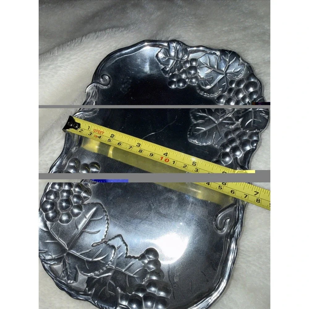 Arthur Court 2010 Grape Catch-All Aluminum Coupe Tray 9.5